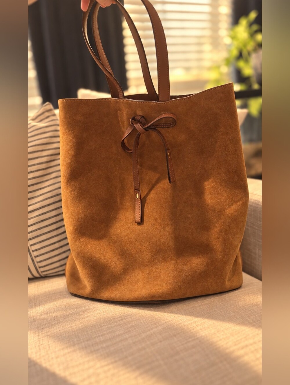 🌟Maison Margiela Caramel Brown Suede Tote/Bucket Bag